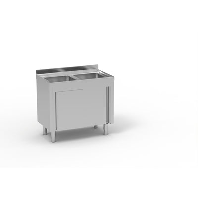 ERATOS Meuble plonge inox - vue avant