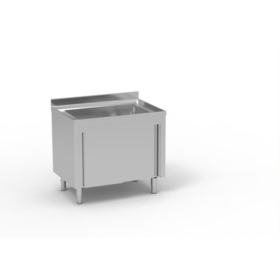 ERATOS Meuble plonge inox - vue avant