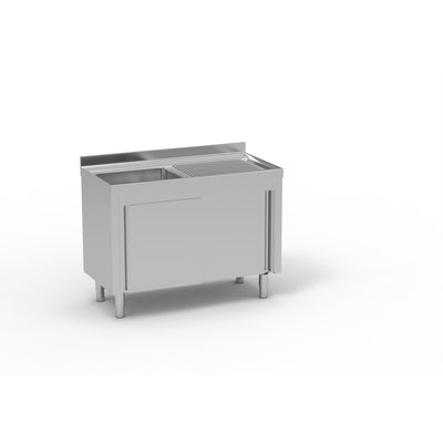 ERATOS Meuble plonge inox - vue avant