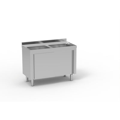 ERATOS Meuble plonge inox - vue avant