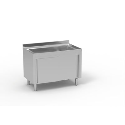 ERATOS Meuble plonge inox - vue avant