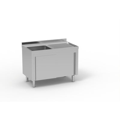 ERATOS Meuble plonge inox - vue avant