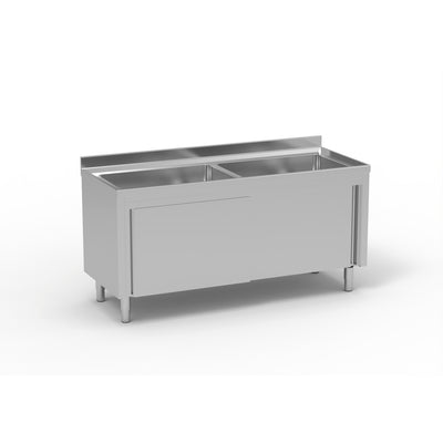 ERATOS Meuble plonge inox - vue avant