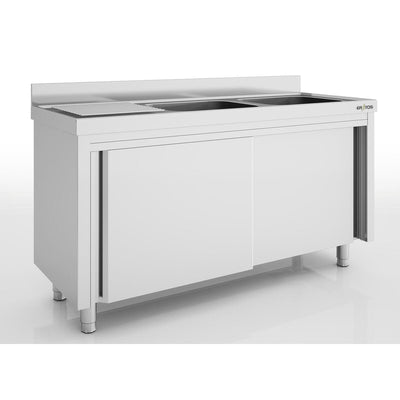 ERATOS Meuble plonge inox - vue avant