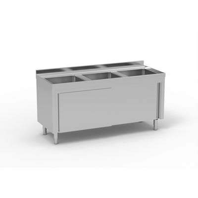ERATOS Meuble plonge inox - vue avant