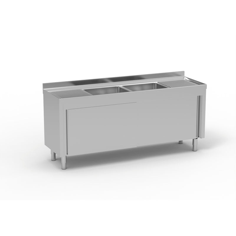ERATOS Meuble plonge inox - vue avant