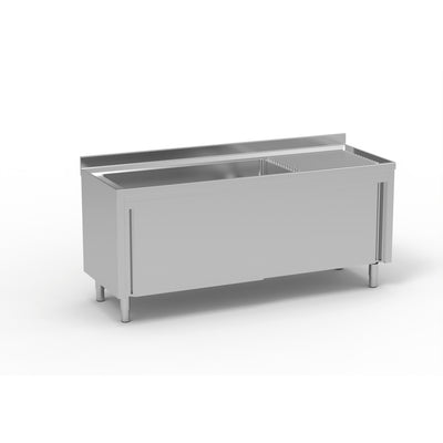 ERATOS Meuble plonge inox - vue avant