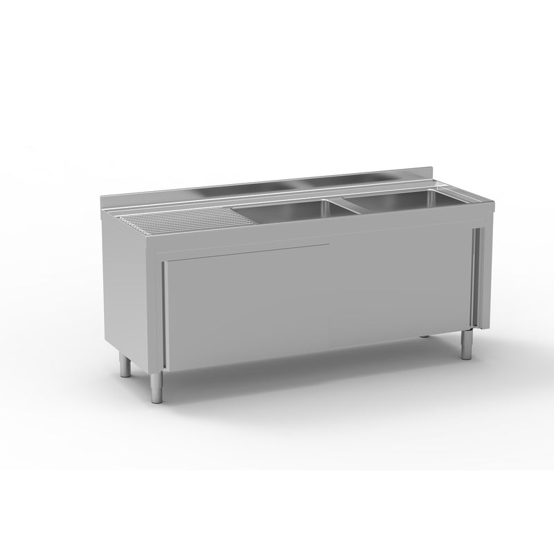 ERATOS Meuble plonge inox - vue avant