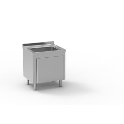 ERATOS Meuble plonge inox - vue avant