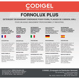 CODIGEL Dégraissant surpuissant pour graisses cuites et carbonisées - Conditionnement : 8 flacons de 750mL et 3 pistolets - vue intérieure