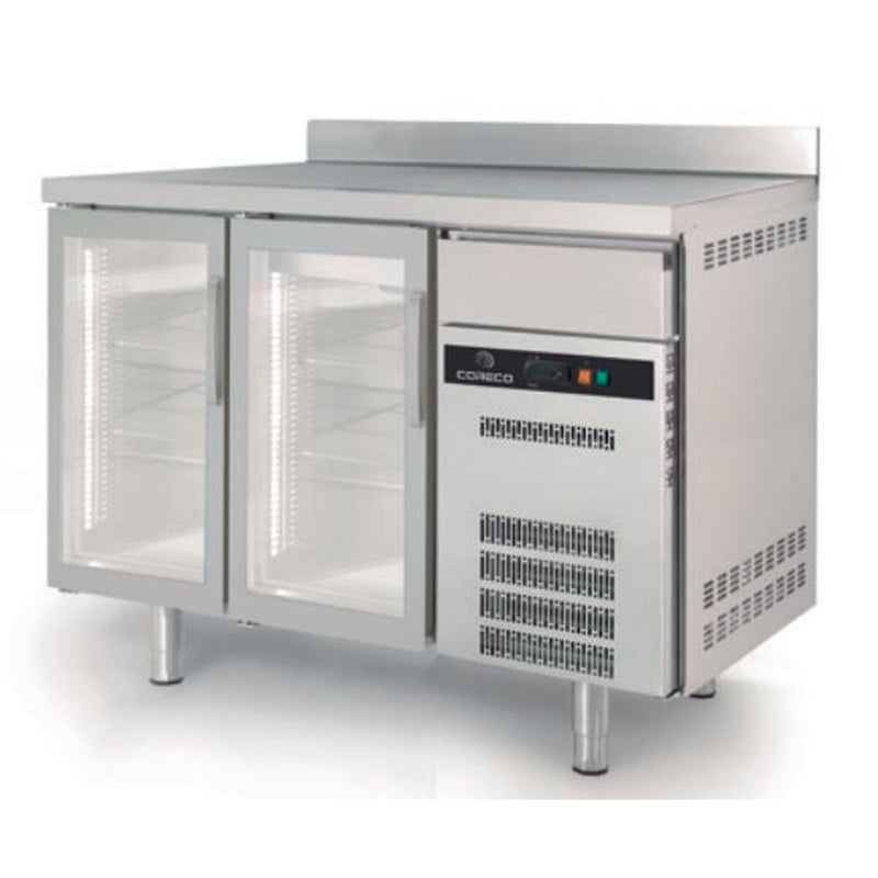 CORECO Arrière bar 600 positif S-Line - 2 portes vitrées - vue avant