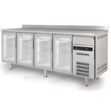 CORECO Arrière bar 600 positif S-Line - 4 portes vitrées - vue avant