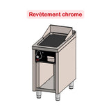 HR FAINCA Fry-top 750 chromée 400  sur placard - fiche technique