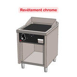 HR FAINCA Fry-top 750 chromée  600 sur placard - fiche technique