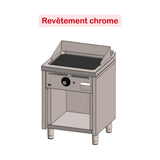 HR FAINCA Fry-top s/600 chromée 600  sur placard - fiche technique