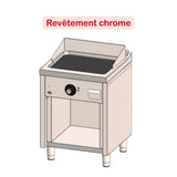 HR FAINCA Fry top électrique 600 sur placard 600 chromée - fiche technique