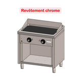 HR FAINCA Fry top électrique 800 sur placard 600 chromée - fiche technique