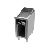 HR FAINCA Fry top électrique 400 sur placard 750 acier rectifié - vue avant