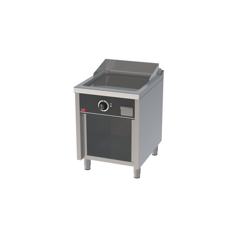 HR FAINCA Fry top électrique 600 sur placard 750 acier rectifié - vue avant