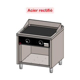 HR FAINCA Fry top électrique 800 sur placard 750 acier rectifié - fiche technique