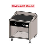 HR FAINCA Fry top électrique 800 sur placard 750 chromée - fiche technique