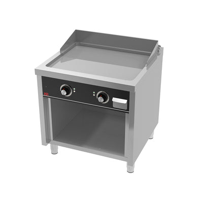 HR FAINCA Fry top électrique 800 sur placard 750 chromée - vue avant
