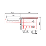 CORECO Meuble soubassement GN2/1 Hauteur 599 - vue intérieure