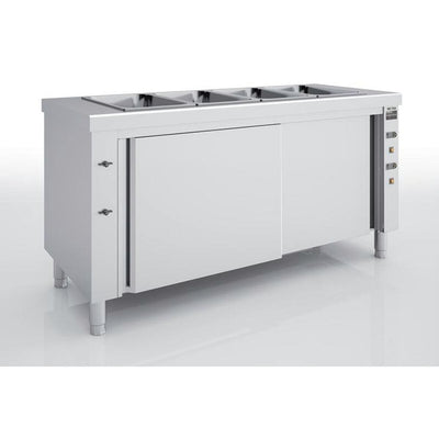 ERATOS Meuble bain-marie à eau en inox - vue avant