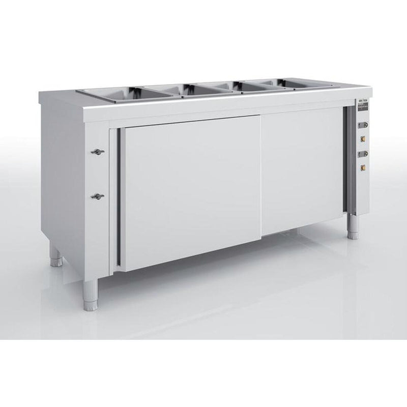 ERATOS Meuble bain-marie à eau en inox - vue avant
