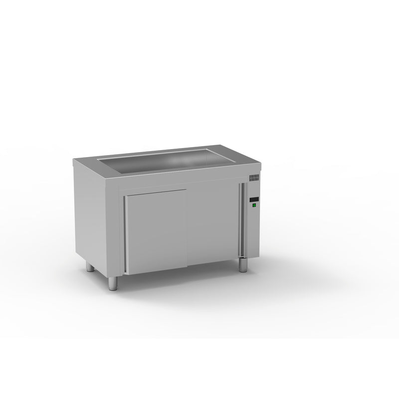 ERATOS Meuble bain-marie sec en inox - vue avant