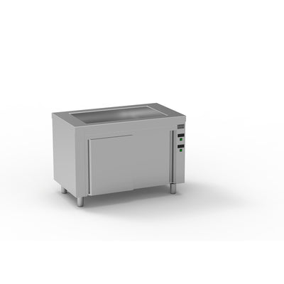 ERATOS Meuble bain-marie sec en inox - vue avant