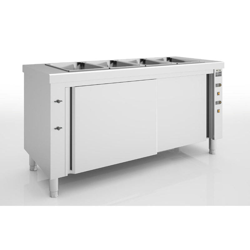 ERATOS Meuble bain-marie sec en inox - vue avant