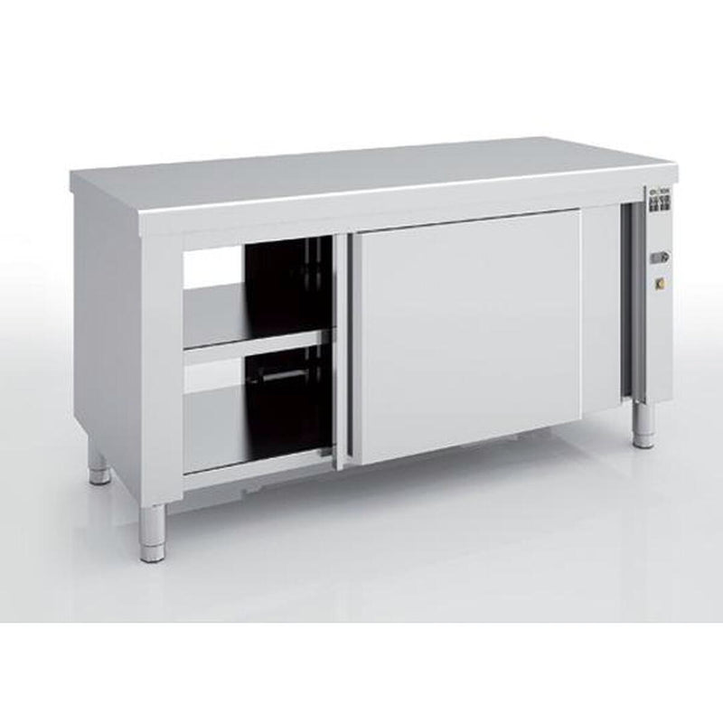 ERATOS Meuble chaud en inox - vue avant