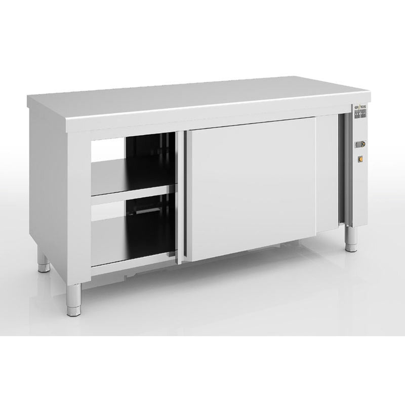 ERATOS Meuble chaud en inox - vue avant