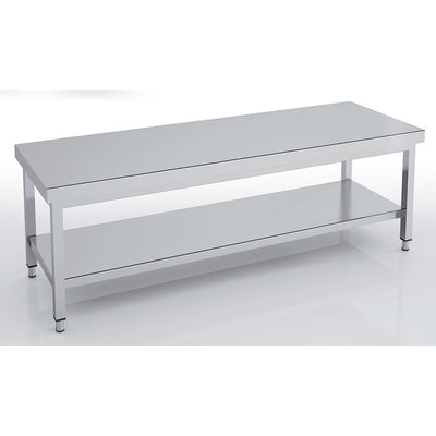 ERATOS Table soubassement centrale série 600 en inox - vue avant