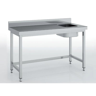 ERATOS Table de chef série 600 en inox - vue avant