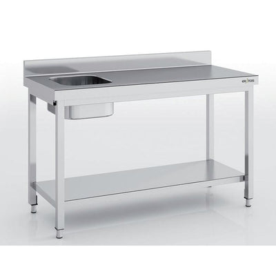 ERATOS Table de chef série 700 en inox - vue avant