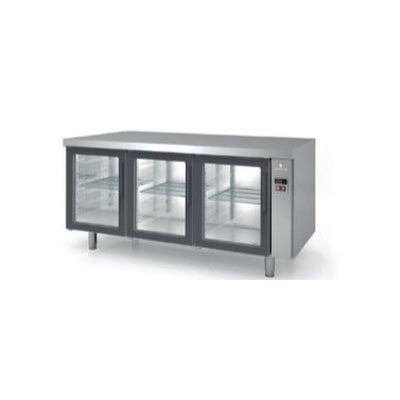 CORECO Meuble 800 négatif sans groupe 3 portes vitrées - vue avant