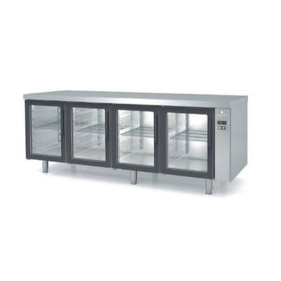 CORECO Meuble 800 négatif sans groupe 4 portes vitrées - vue avant