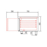 CORECO Meuble soubassement GN1/1 Hauteur 600 - vue intérieure
