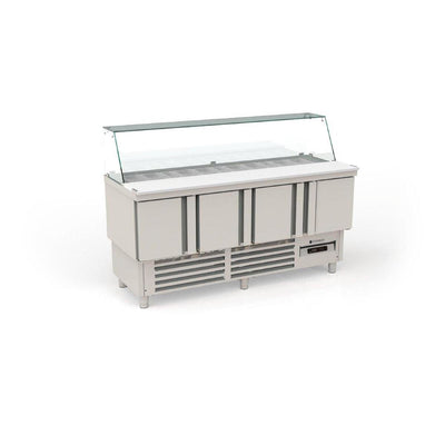 CORECO Meuble de préparation 700 positif - 4 portes - vue avant