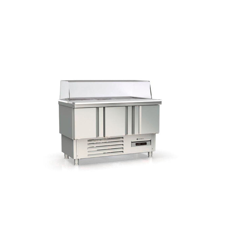 CORECO Meuble saladette 700 positif - 3 portes - vue avant