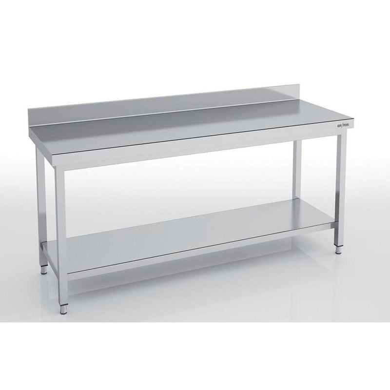 ERATOS Table adossée série 600 en inox - vue avant