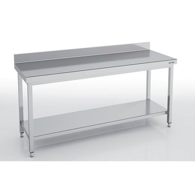ERATOS Table adossée série 700 en inox - vue avant