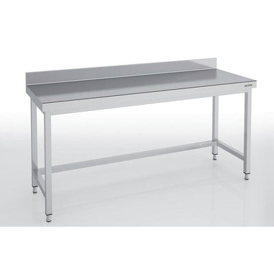 ERATOS Table adossée série 600 en inox - vue avant
