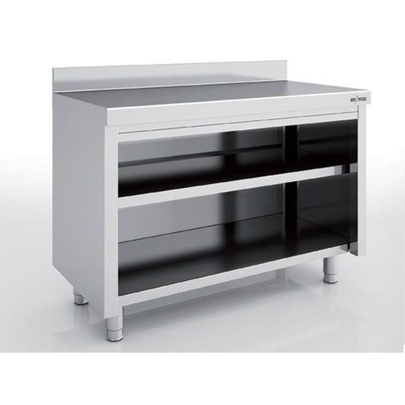 ERATOS Meuble neutre en inox - Côté ouvert - vue avant