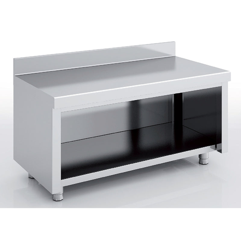 ERATOS Meuble neutre en inox - Côté ouvert - vue avant
