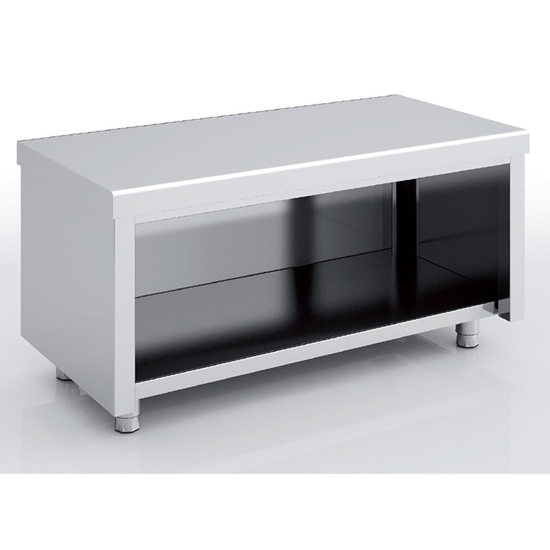 ERATOS Meuble neutre en inox - Côté ouvert - vue avant
