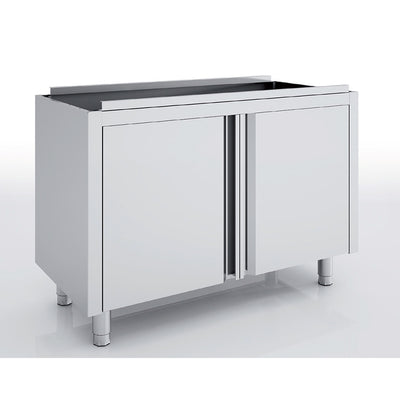 ERATOS Meuble neutre en inox - Portes battantes - vue avant
