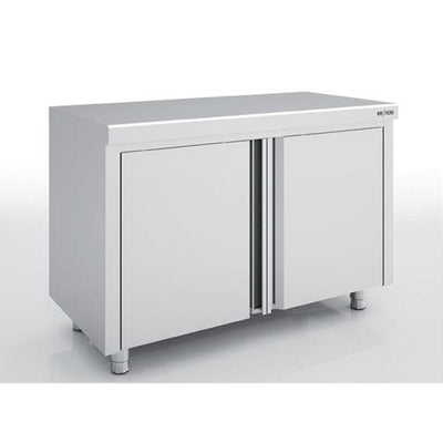 ERATOS Meuble neutre en inox - Portes battantes - vue avant